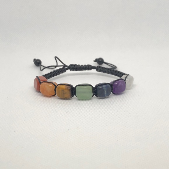 Jewelry - NWOT Chakra Bracelet W/Genuine Natural Stones Adjustable